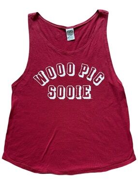 PINK Victoria’s Secret Woo Pig Sooie Arkansas Razorbacks Tank Top M Game Day Y2K